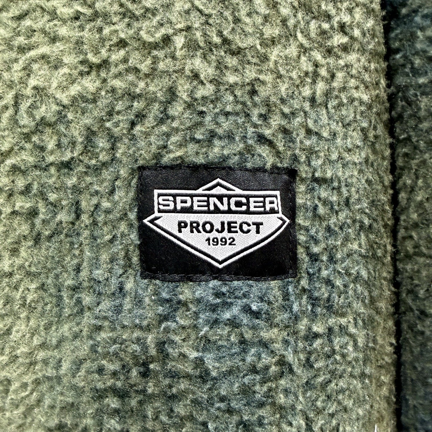 Spencer Project Mens Reversible Fleece Jacket in Olive Green, Size M NEW