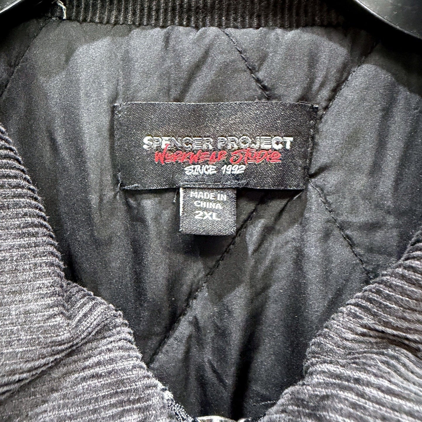 Spencer Project Mens Memphis Urban Jacket in Vintage Retro Grey, 2XL NEW