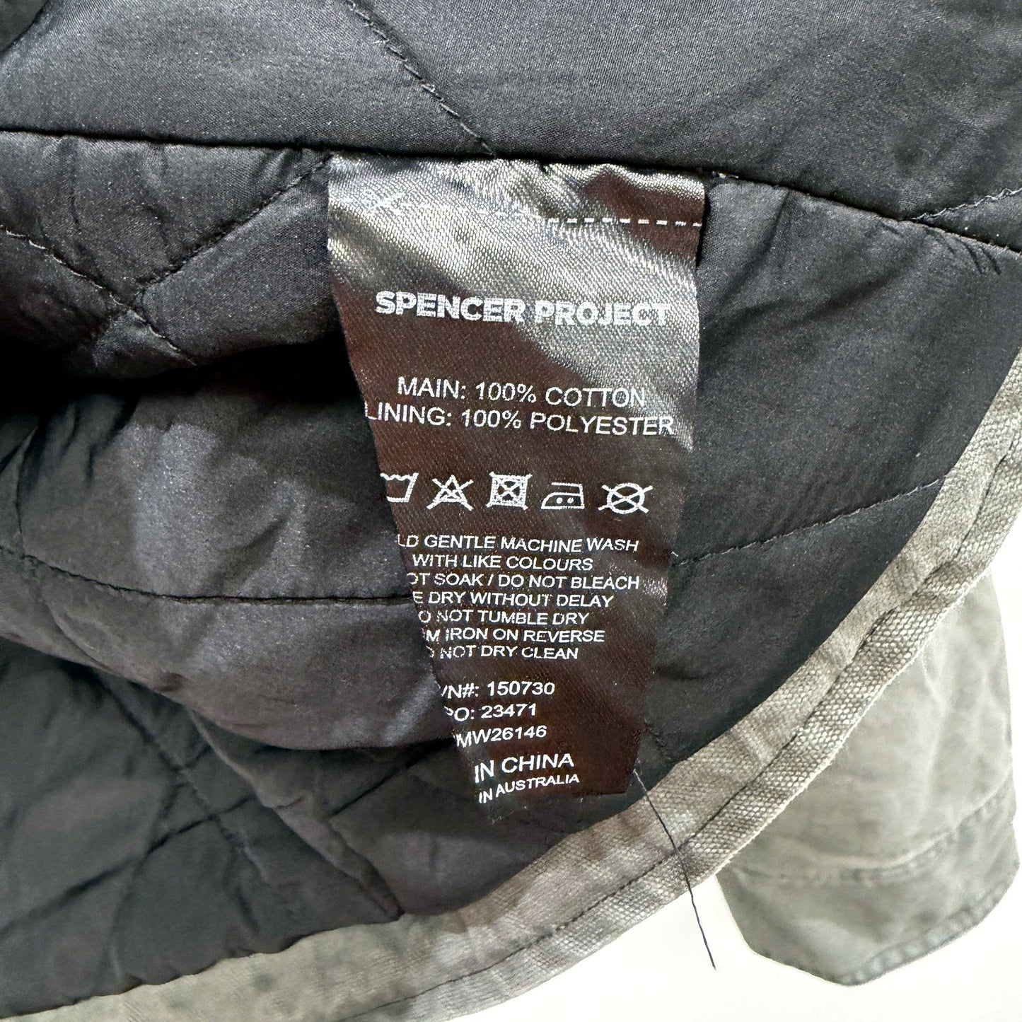Spencer Project Mens Memphis Urban Jacket in Vintage Retro Grey, 2XL NEW