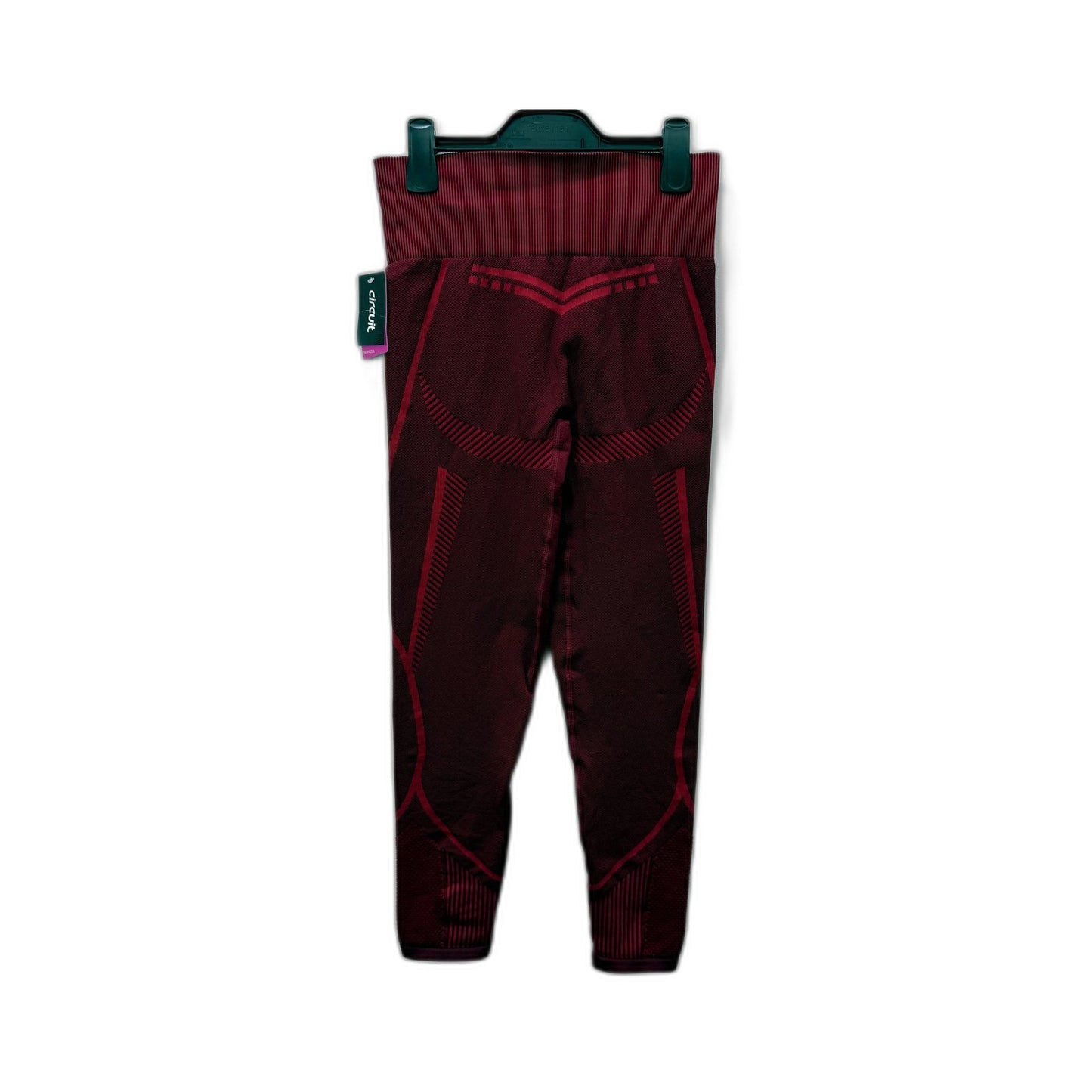 Circuit Womens Seamless Athletic Leggings in Dark Red, Size 12 NEW