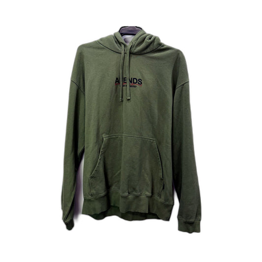 Afends Mens Recycled Cotton Pullover Hoodie in Olive Green, Size S NEW