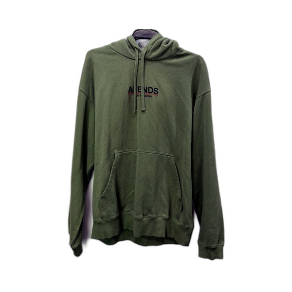 Afends Mens Recycled Cotton Pullover Hoodie in Olive Green, Size S NEW