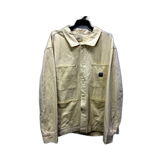 Arvust Mens Studio Chore Jacket Cotton Utility Workwear in Beige, XL Size NEW