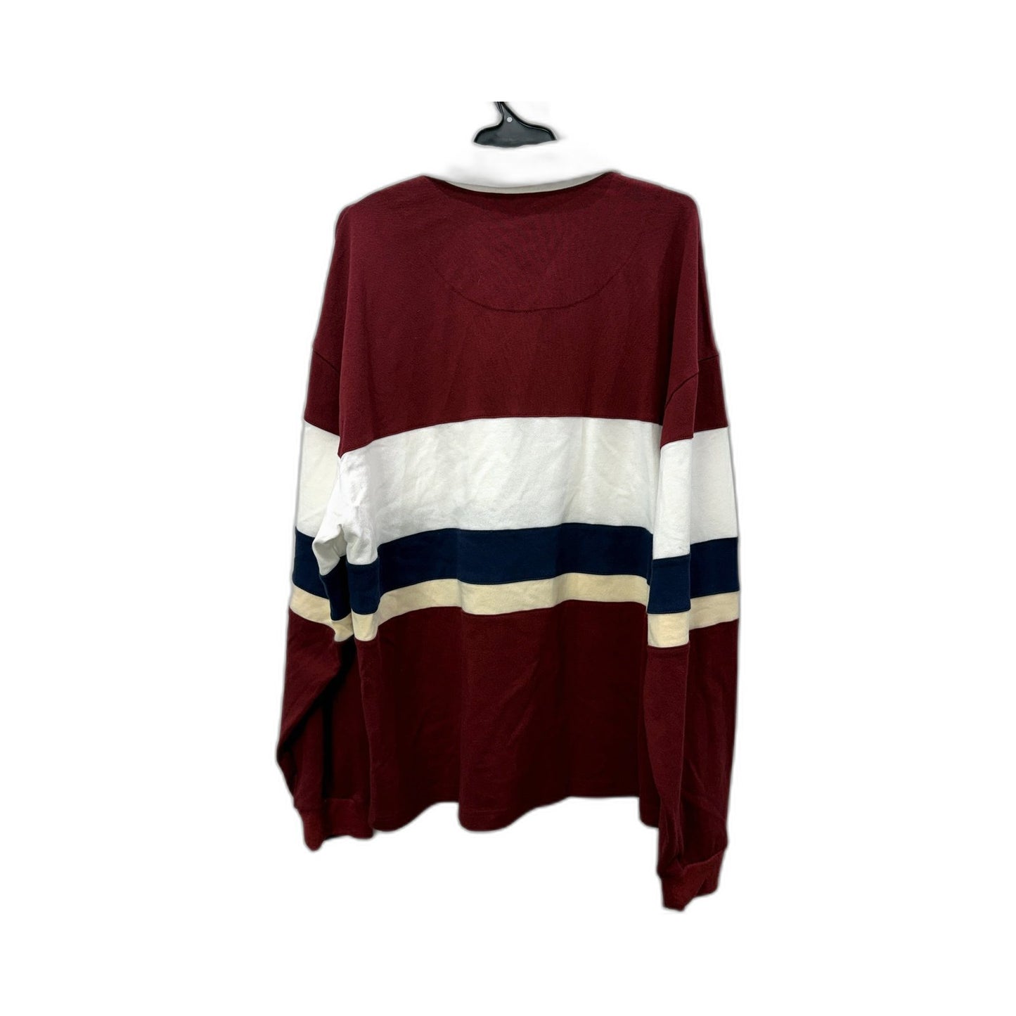 Arvust Mens Collared Long Sleeve Shirt in Burgundy Multi Color Size XL NEW