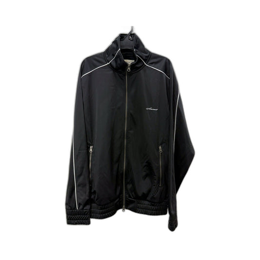 Arvust Mens Lightweight Zip-Up Pullover Script Tricot Track Jacket Black S NEW