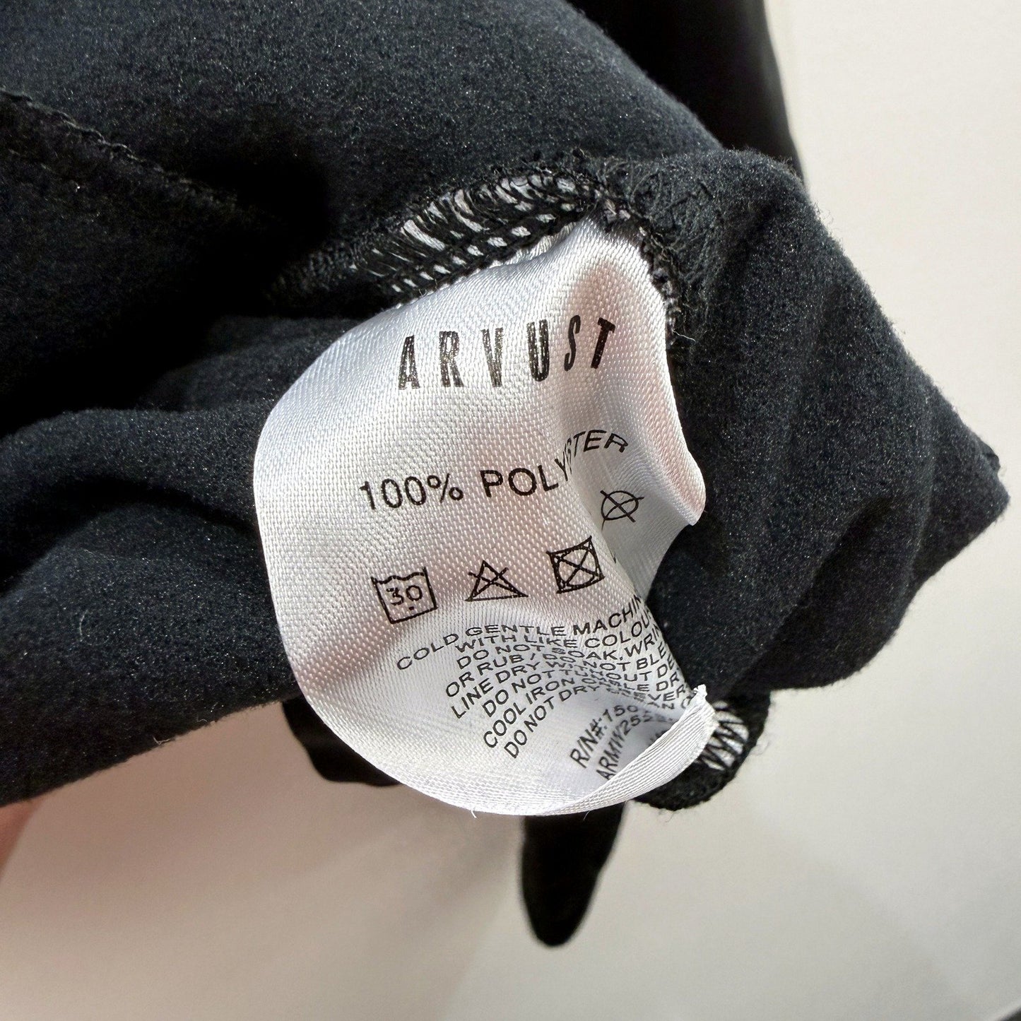 Arvust Mens Lightweight Zip-Up Pullover Script Tricot Track Jacket Black S NEW
