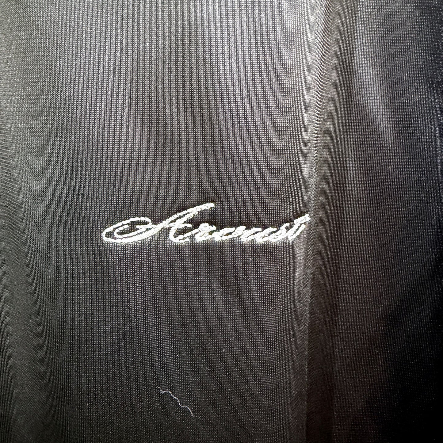 Arvust Mens Lightweight Zip-Up Pullover Script Tricot Track Jacket Black S NEW