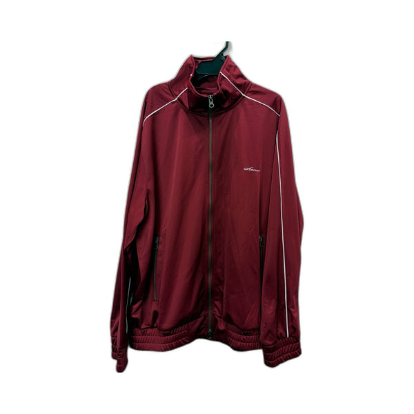 Arvust Mens Script Tricot Track Jacket Red Lightweight Athletic Size XL NEW