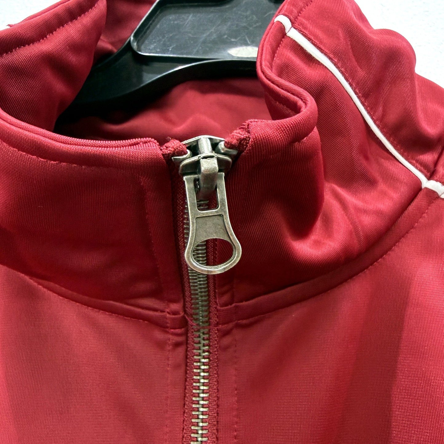 Arvust Mens Script Tricot Track Jacket Red Lightweight Athletic Size XL NEW