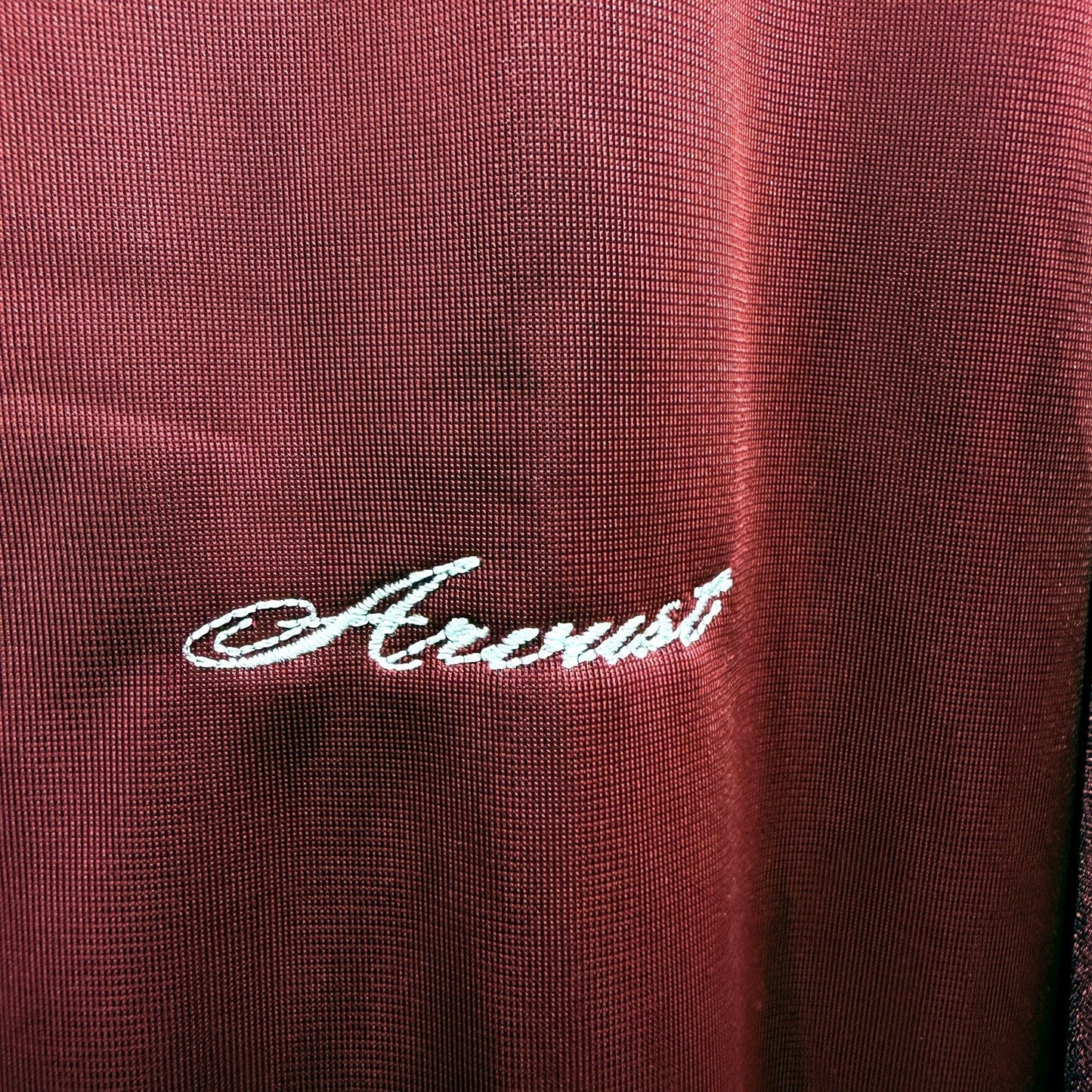 Arvust Mens Script Tricot Track Jacket Red Lightweight Athletic Size XL NEW