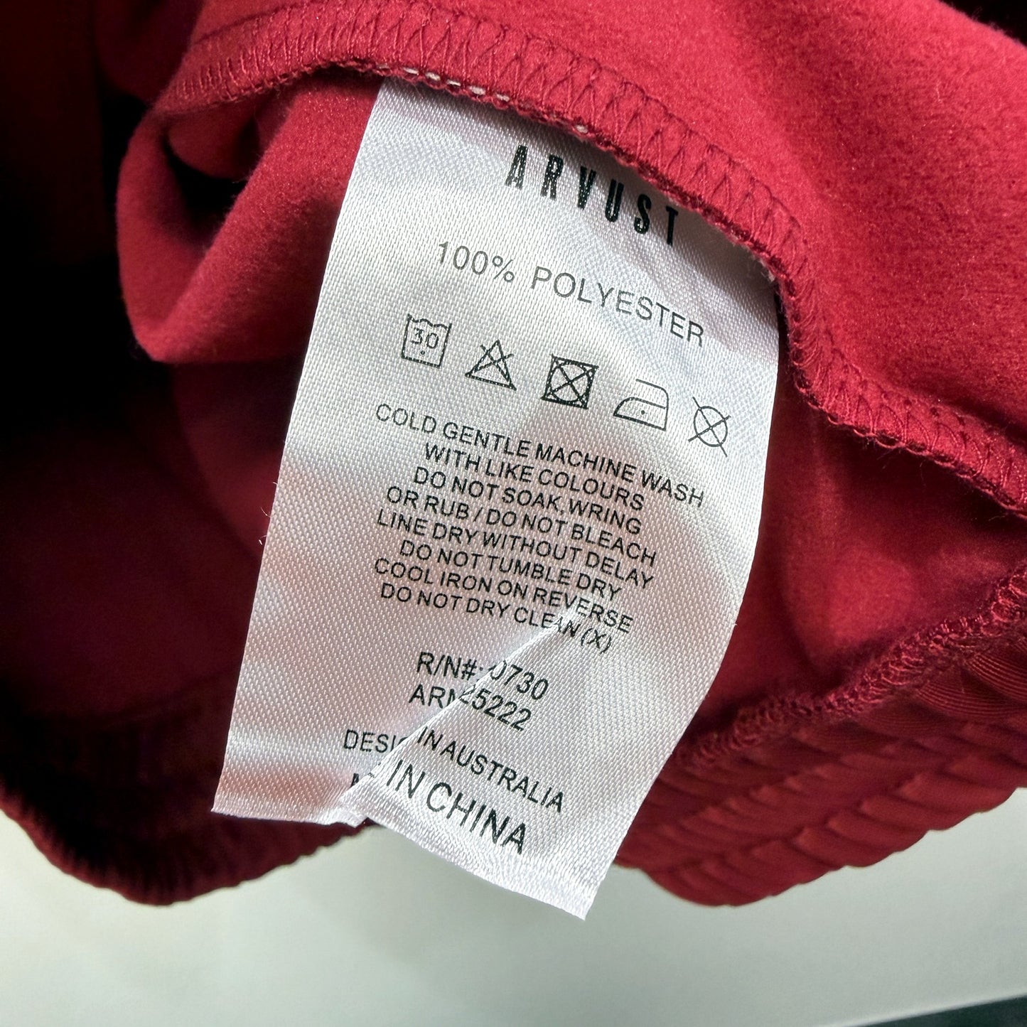 Arvust Mens Script Tricot Track Jacket Red Lightweight Athletic Size XL NEW