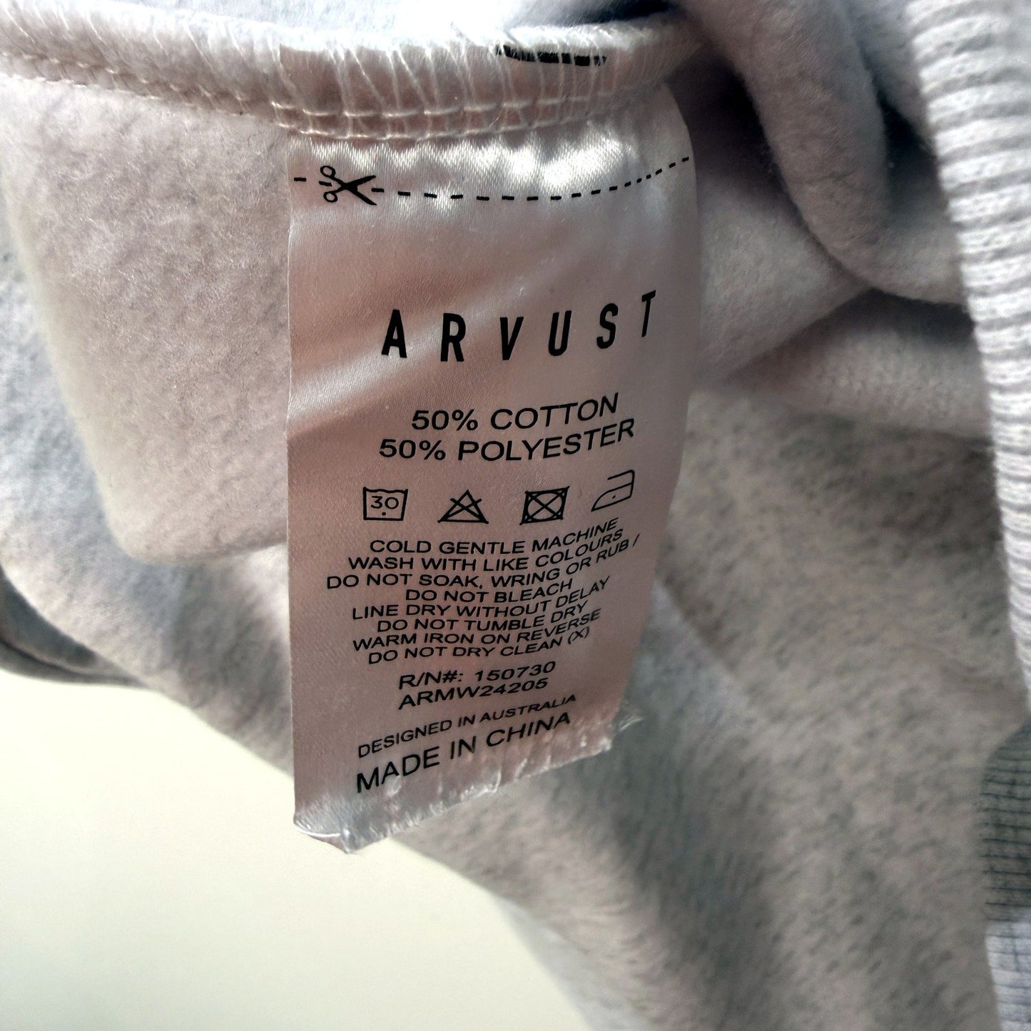 Arvust Mens Light Gray Leisure Quarter Zip Jumper in Extra Large Size NEW