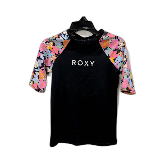 Roxy Girls Floral Print Rash Guard Swimwear Lightweight Breathable Size 12/L