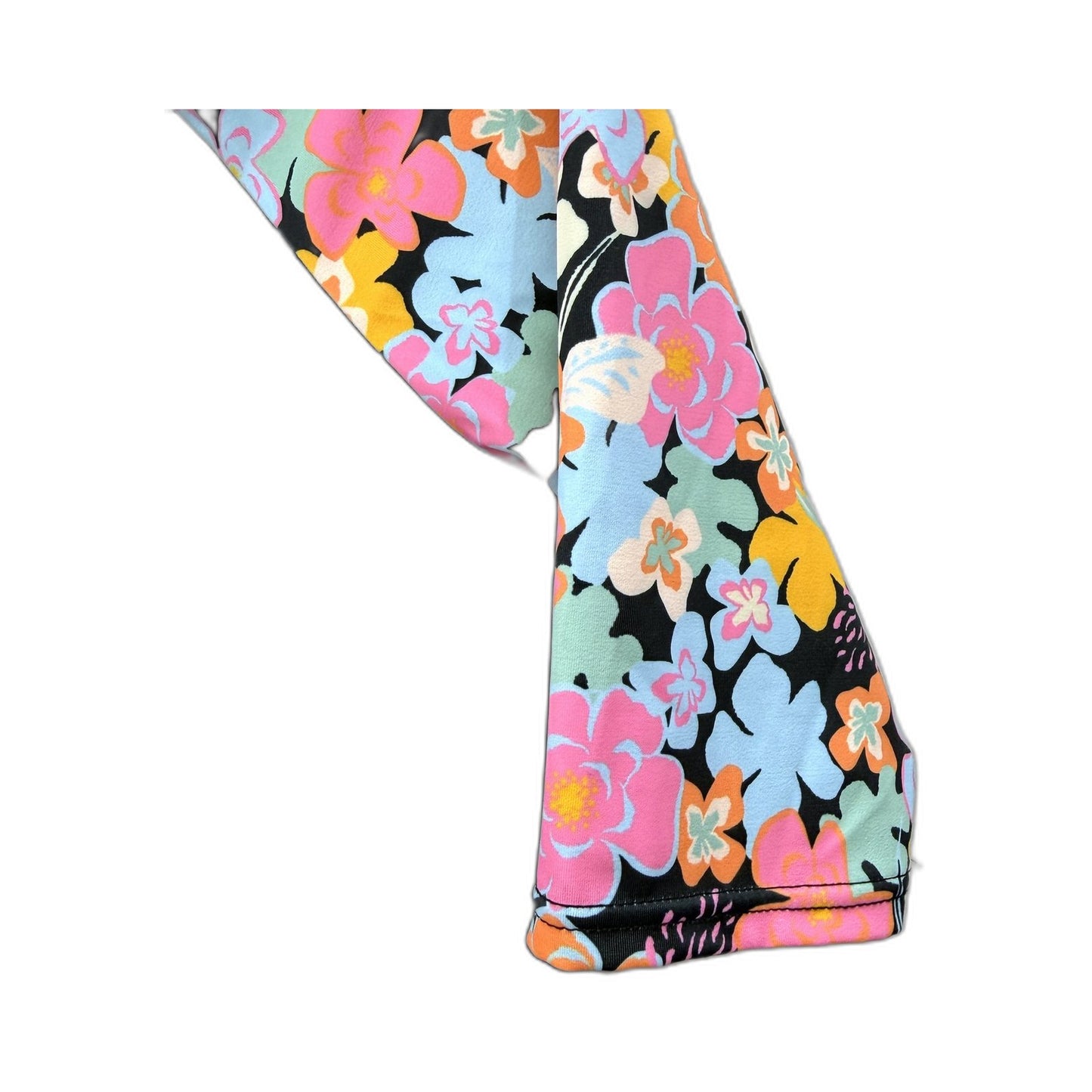 Roxy Girls Floral Print Rash Guard Swimwear Lightweight Breathable Size 12/L