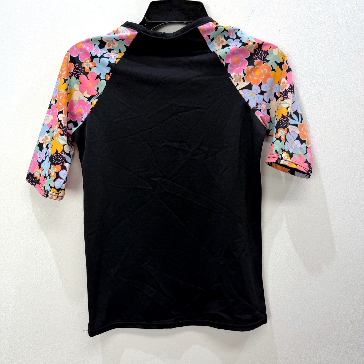 Roxy Girls Floral Print Rash Guard Swimwear Lightweight Breathable Size 12/L