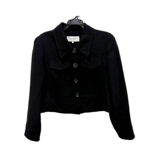 Veronika Maine Womens Cropped Black Jacket for Petite Size 12 NEW
