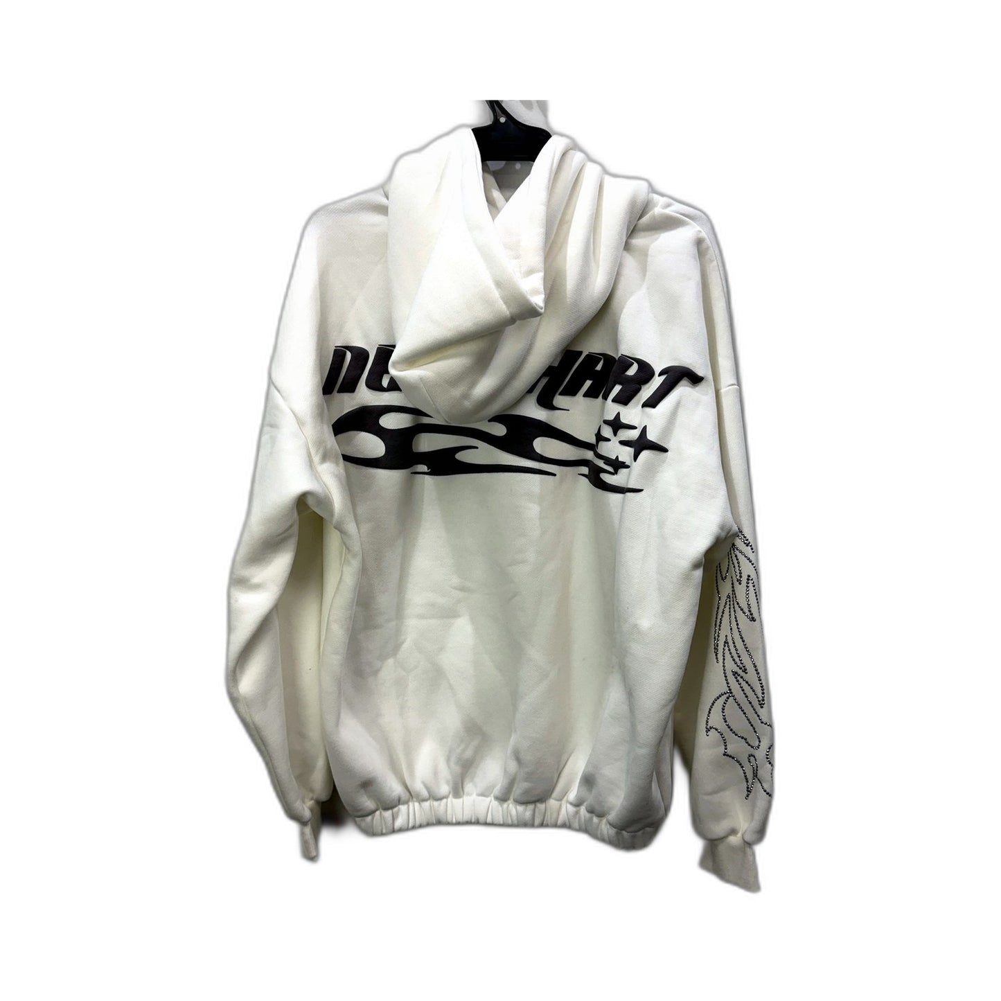 Neon Hart Womens Pullover Studio Hoodie with Graphic Print in White - XL NEW