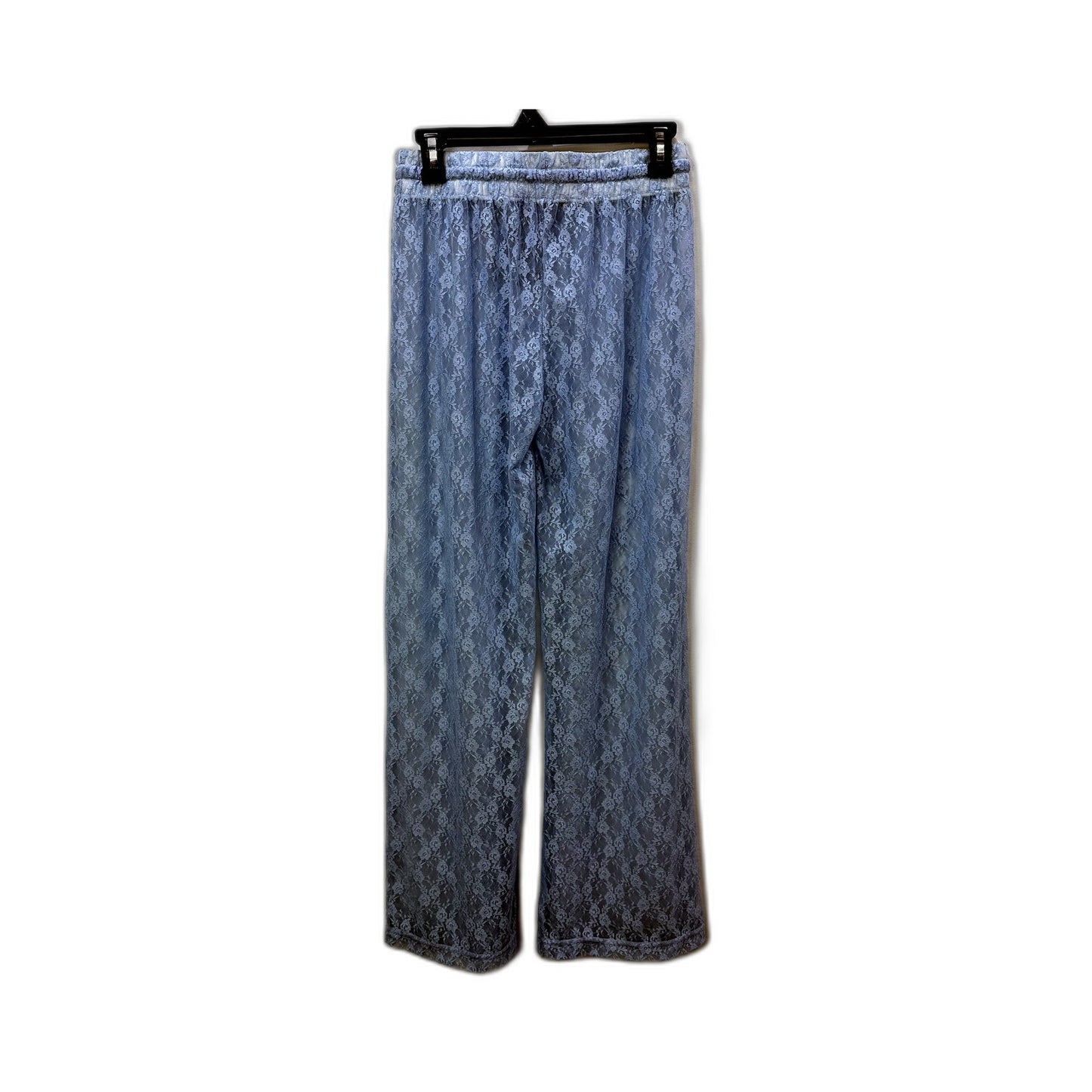 It's Now Cool Womens Mesh Leisure Pants Lace Design Della Robbia Blue Size S NEW
