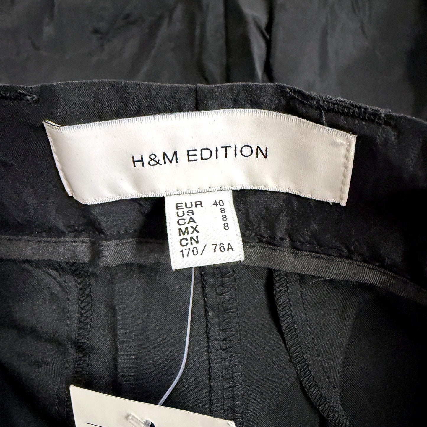 H&M Edition Womens Shear Mesh Pants in Black, Size 12 NEW