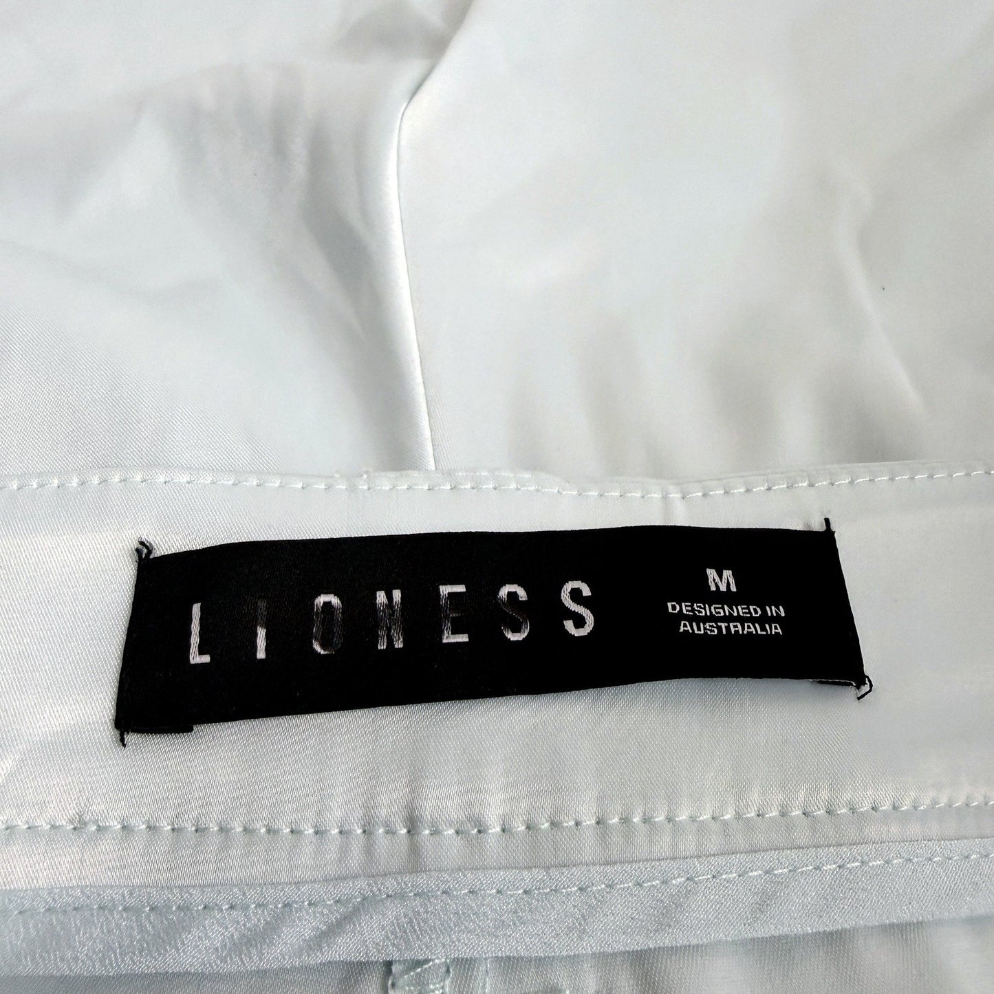 Lioness Womens Pleated Metallic Blue Dress Pants with Elastic Waist, Size M NEW