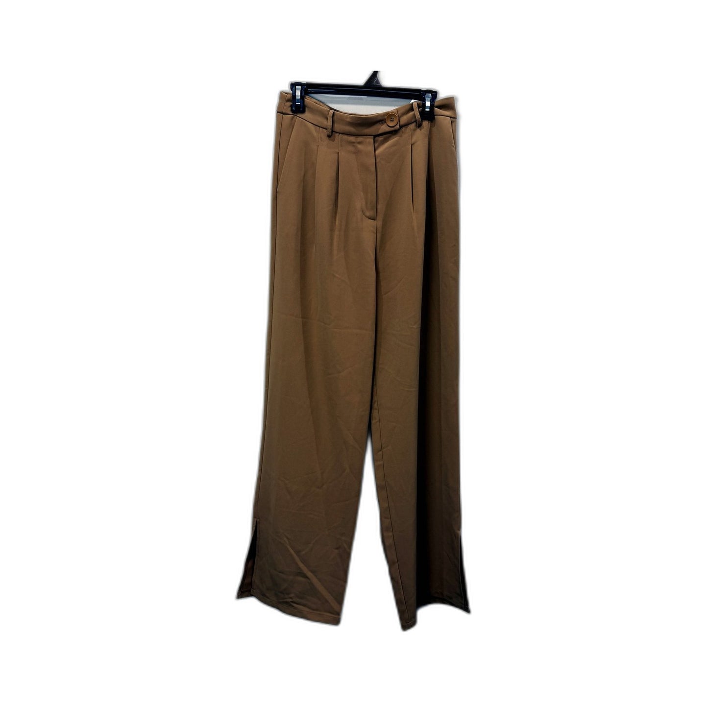 White Fox Womens Casual Slit Ankle Pants Tan Size L NEW