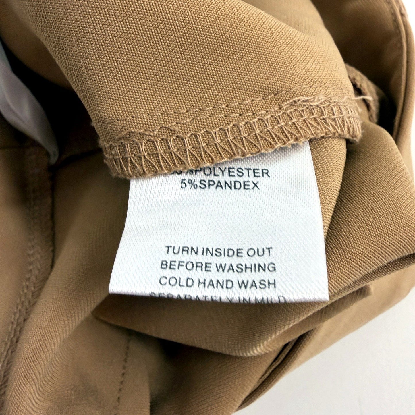 White Fox Womens Casual Slit Ankle Pants Tan Size L NEW