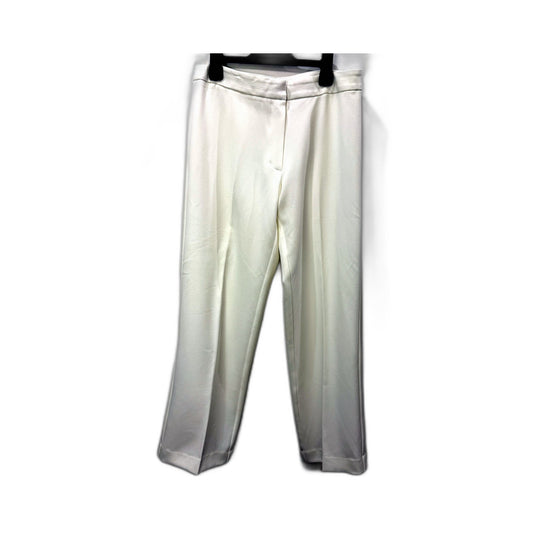 Liz Jordan Womens Pleated Dress Pants, White, Size 10