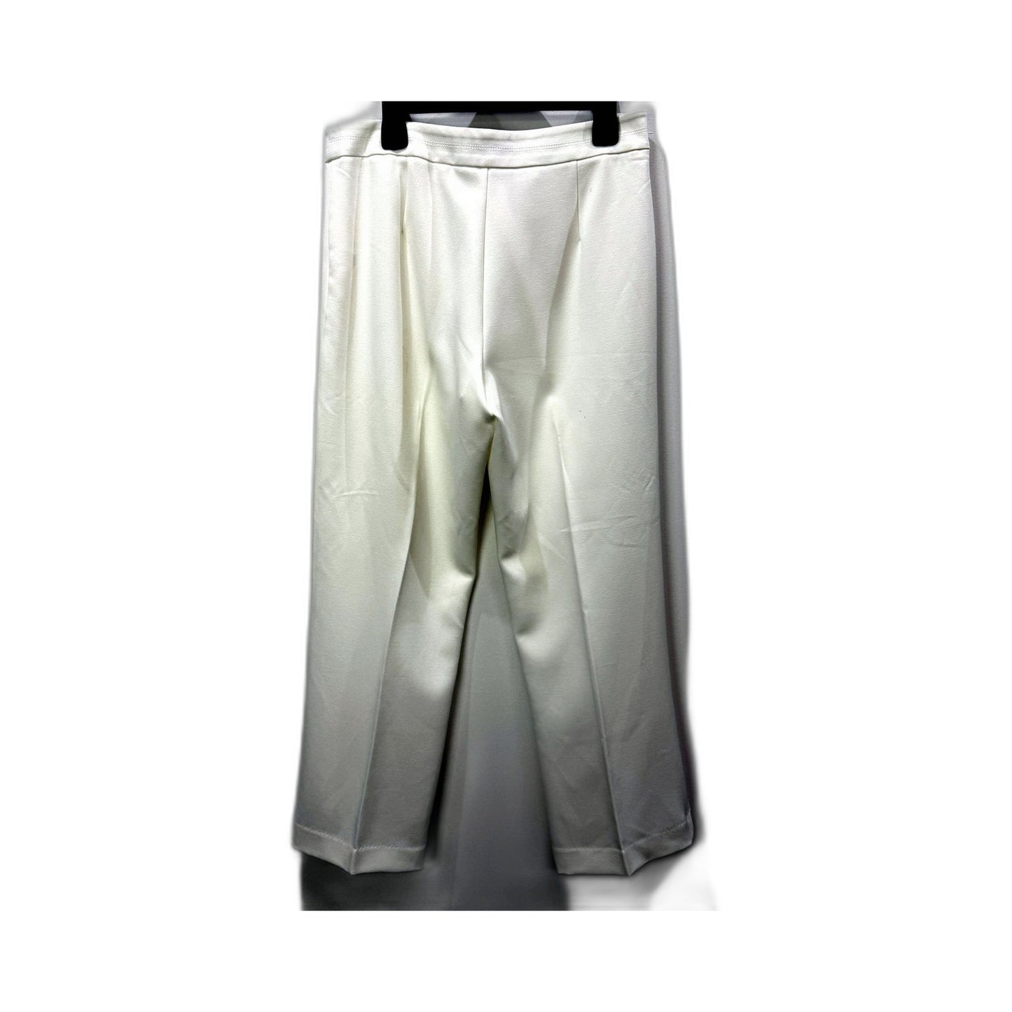 Liz Jordan Womens Pleated Dress Pants, White, Size 10