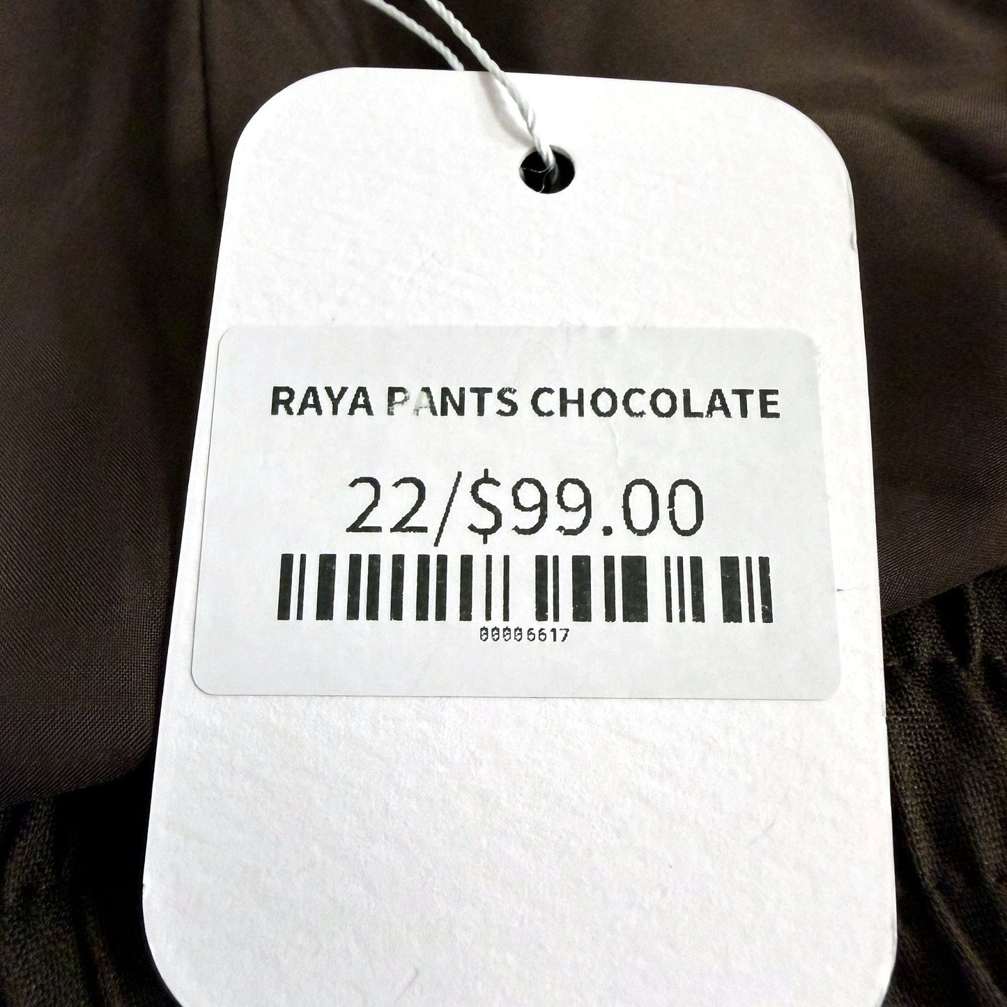 Fayt The Label Womens Loose Pants Chocolate Brown Elastic Waist Size 22 NEW