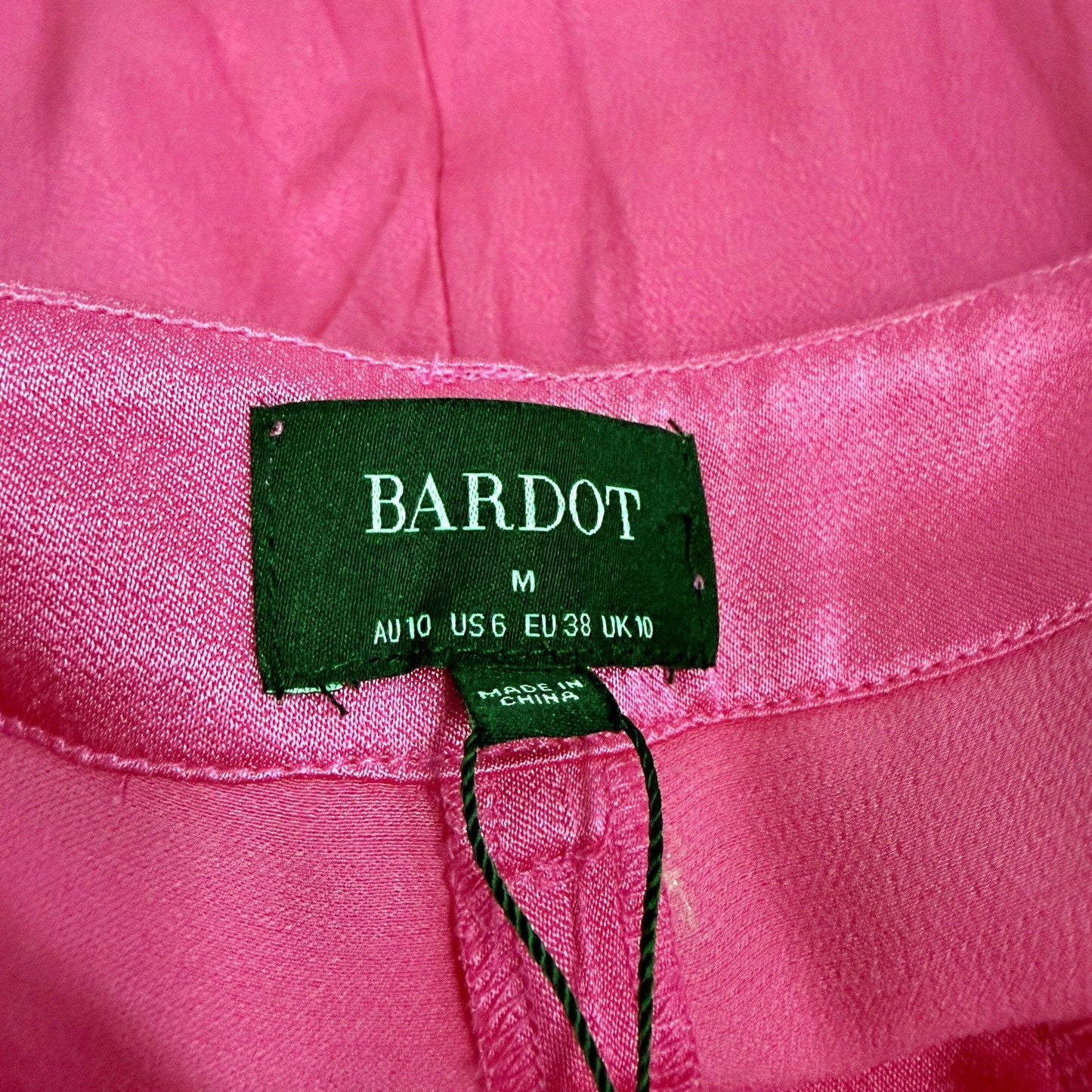 Bardot Womens Lena Pin Tuck Pleated Hot Pink Trousers, Size 10 NEW