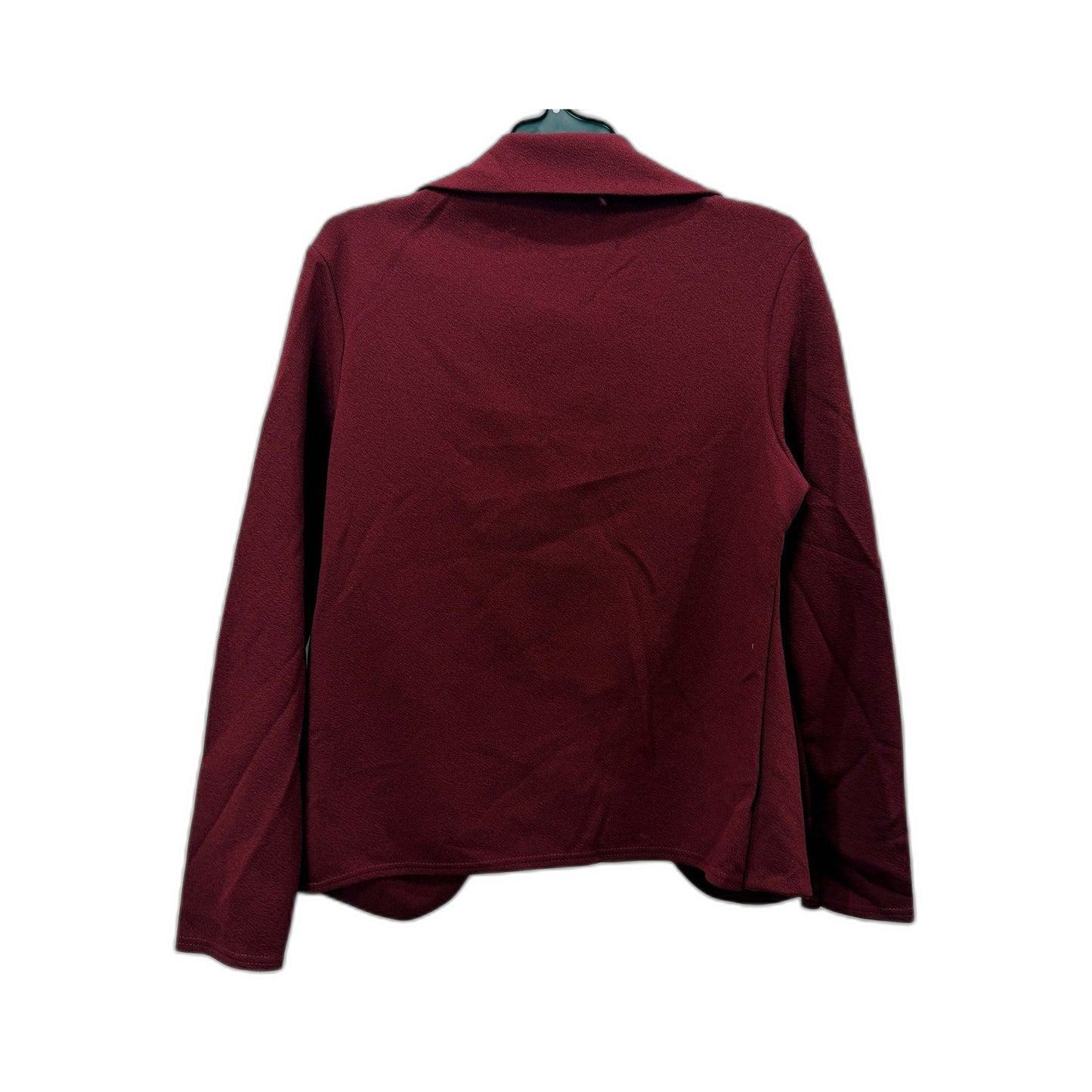 Boohoo Womens Red Open Cardigan Cozy Casual Pullover Sweatshirt Size 12