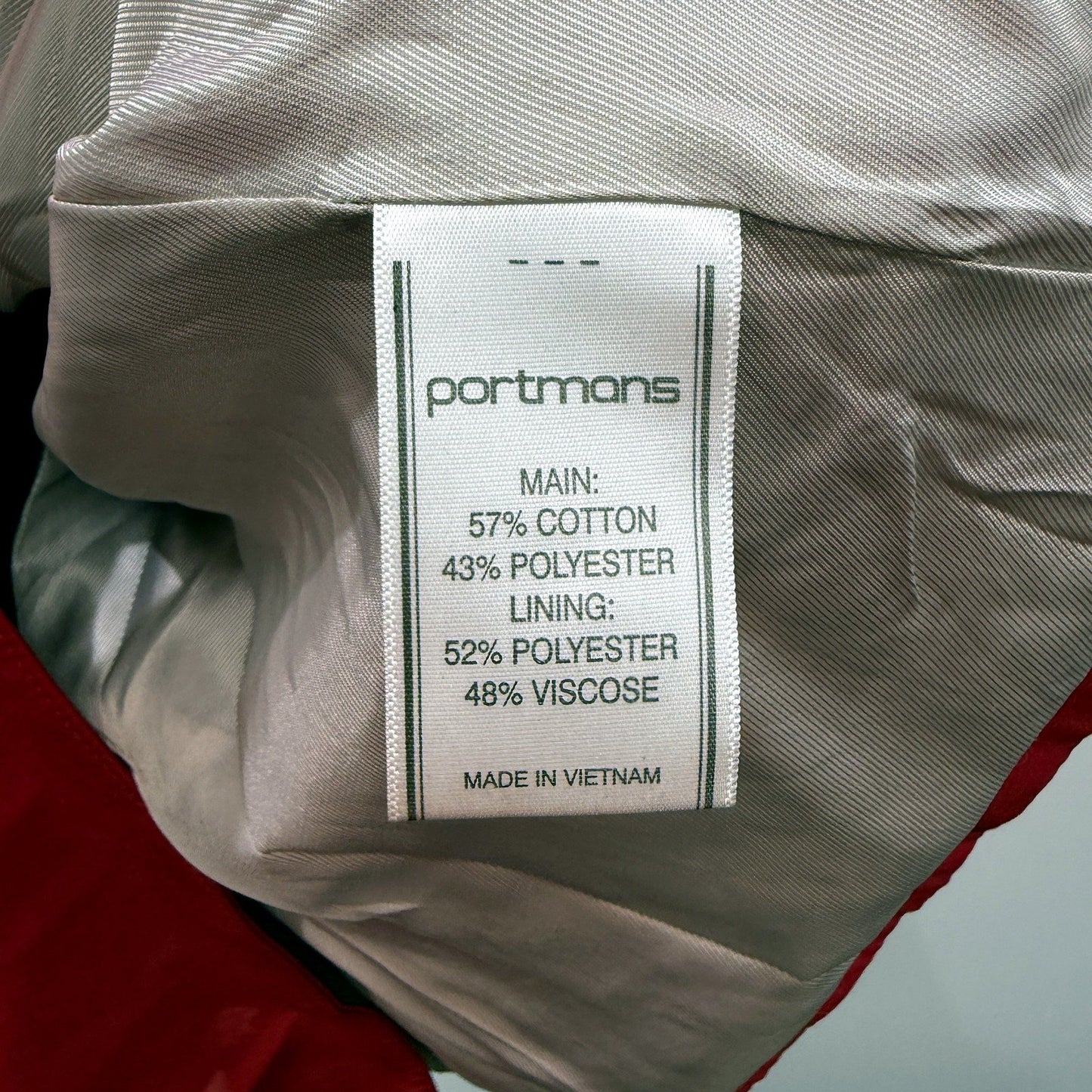 Portmans Womens Belted Trench Coat Red Classic Stylish Outerwear Size 6