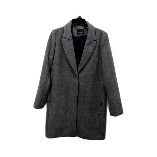 Basque Womens Gray Wool Blend Coat - Warm Outerwear Size 12 NEW
