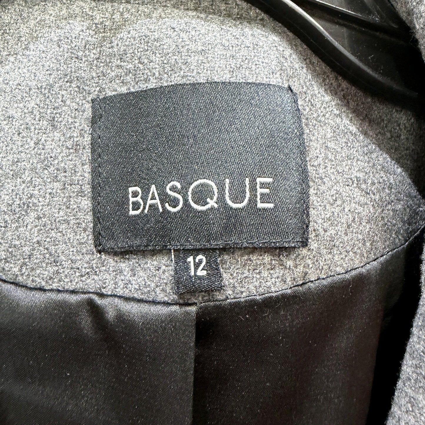 Basque Womens Gray Wool Blend Coat - Warm Outerwear Size 12 NEW