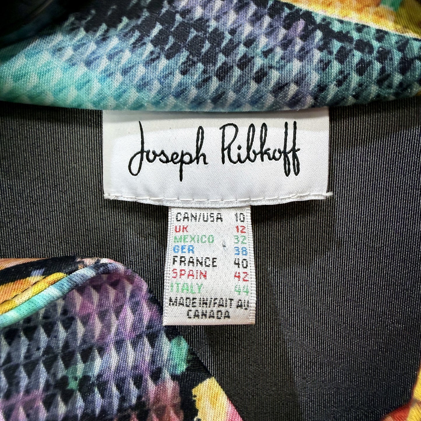 Joseph Ribkoff Womens Multicolor Floral Print Pullover Jacket Size 12