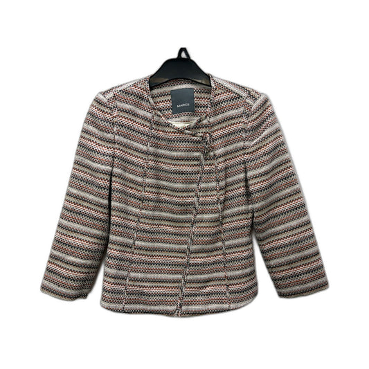 Marcs Womens Collarless Multicolor Striped Tweed Jacket for XS Size