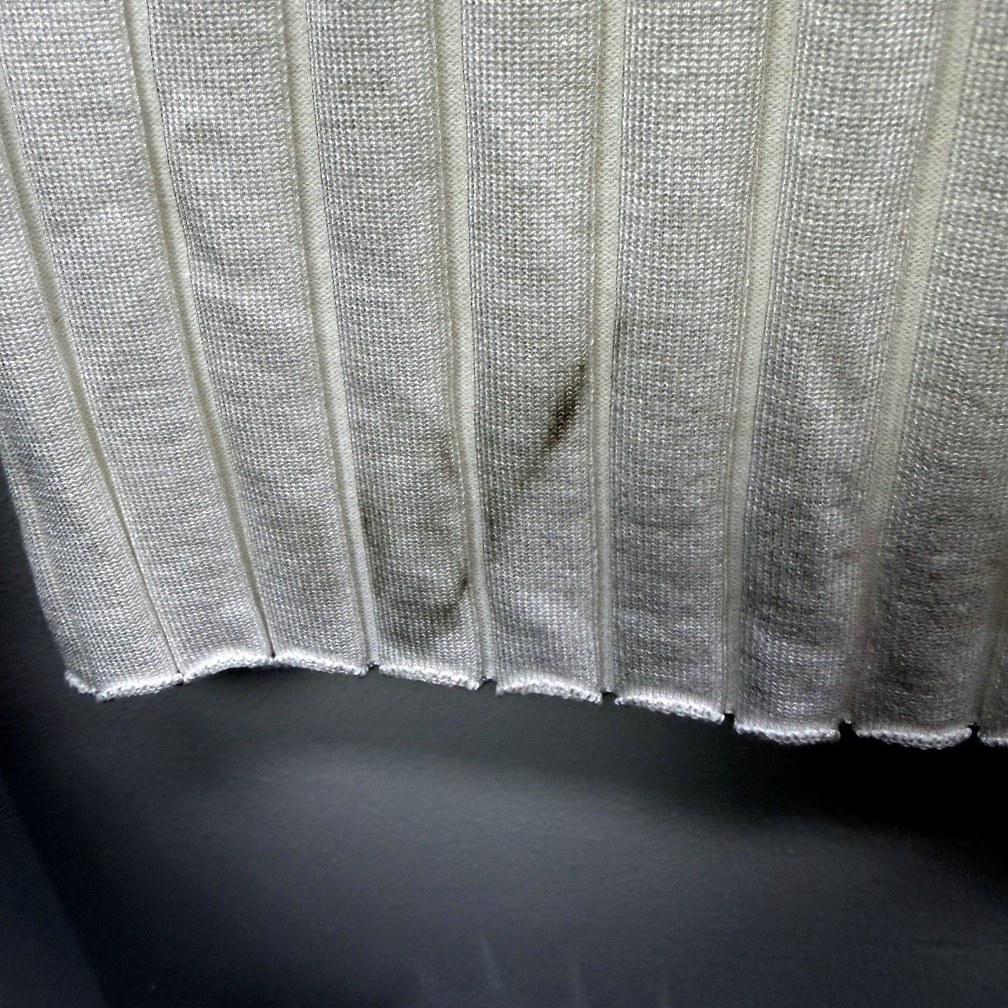 Subtitled Womens Ribbed Knit Maxi Dress Tie Waist Long Sleeve Ivory Size S NEW