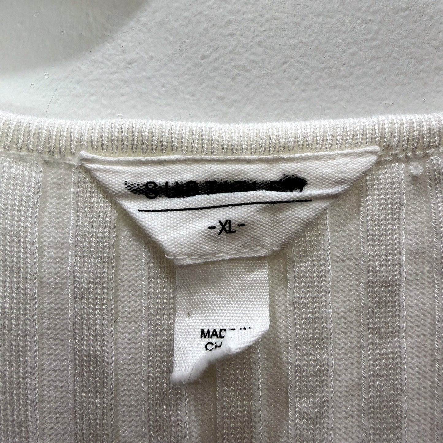 Subtitled Womens Ribbed Knit Maxi Dress Tie Waist Bell Sleeve Ivory Size XL NEW