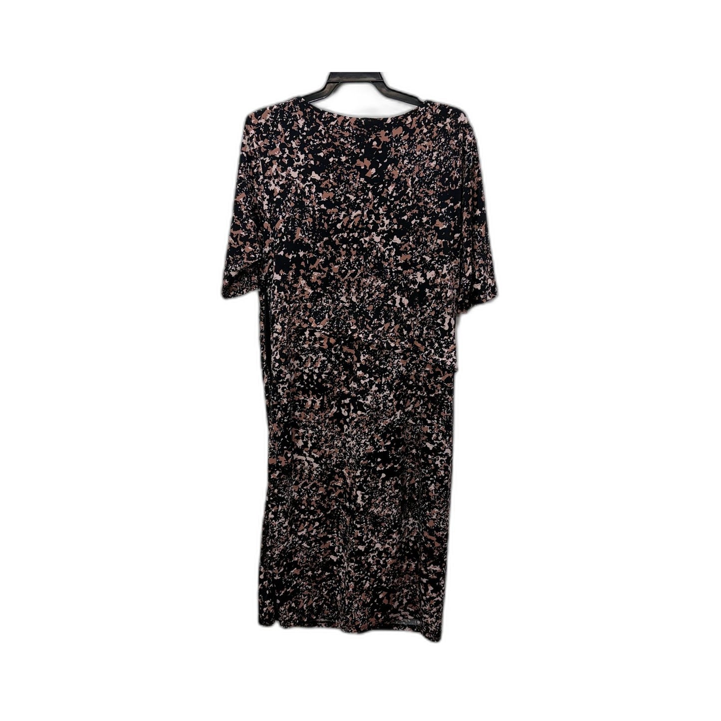 Diana Ferrari Womens Floral Print Midi Dress in Multi Color & - Size 14