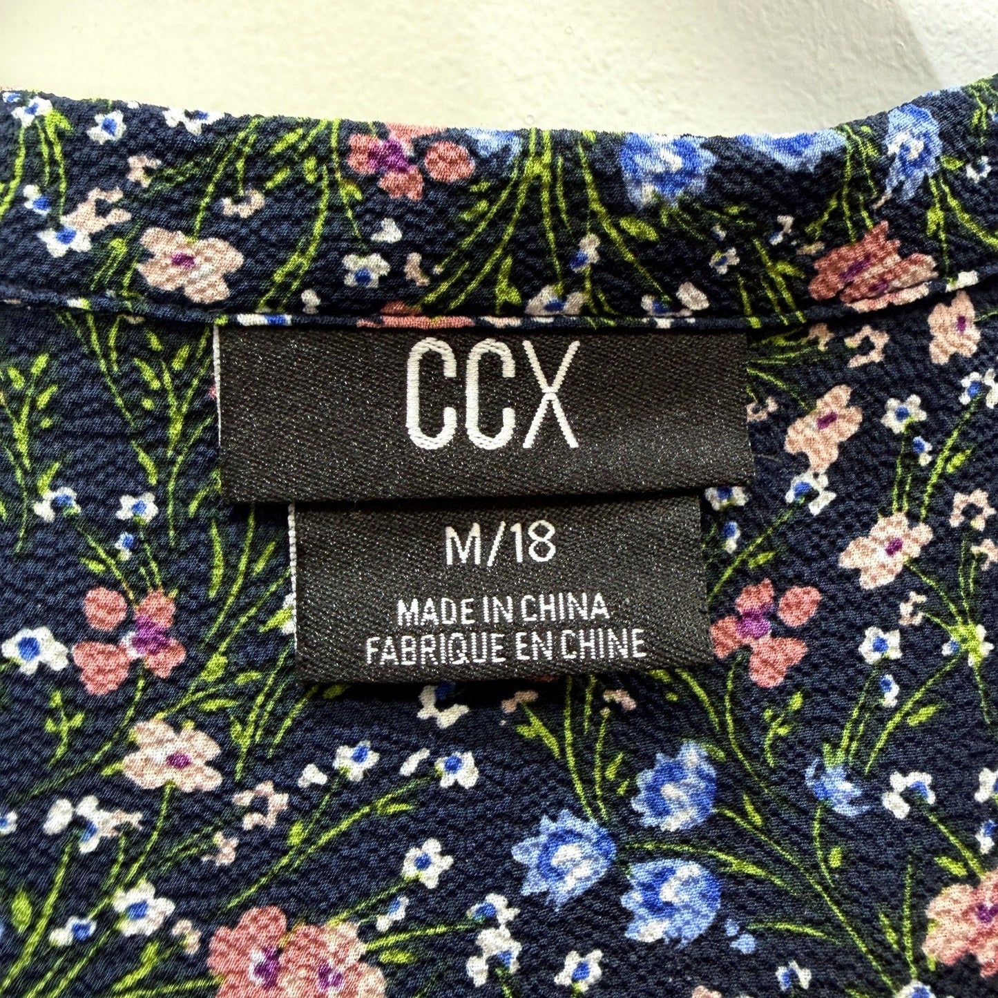 CCX Womens Floral Print Midi Dress Multi Color Size 18 NEW