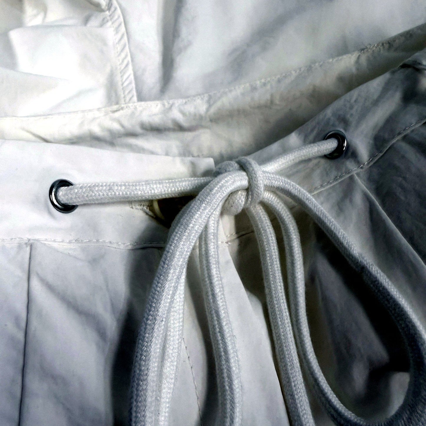 Lioness Womens White Cotton Cargo Pants with Drawstring Small NEW