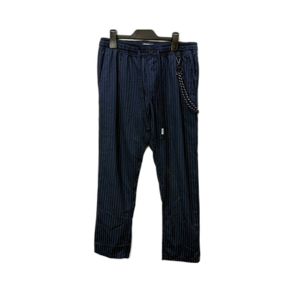 Tommy Jeans Mens Navy Blue Pinstriped Cotton Pants, Size M