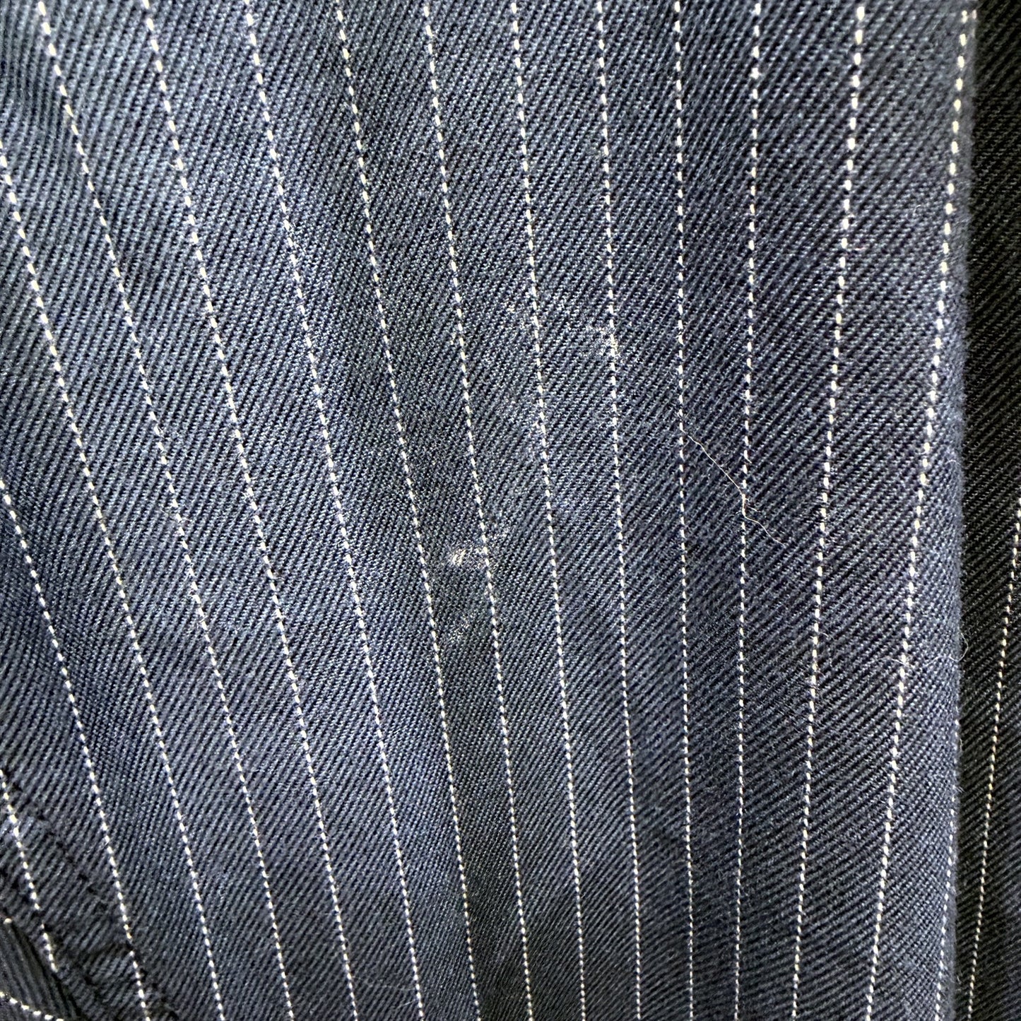 Tommy Jeans Mens Navy Blue Pinstriped Cotton Pants, Size M