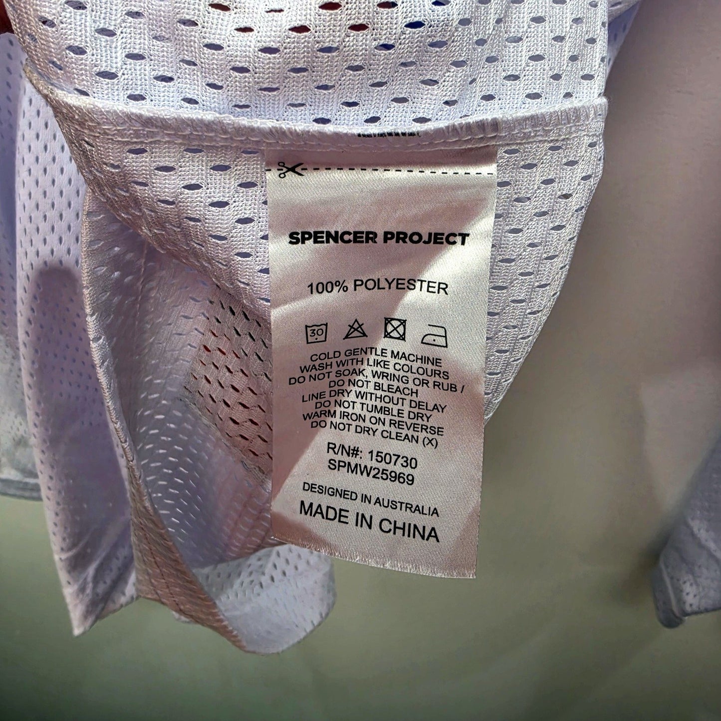 Spencer Project Mens Perforated Mesh Athletic Pullover Sweatshirt White NEW