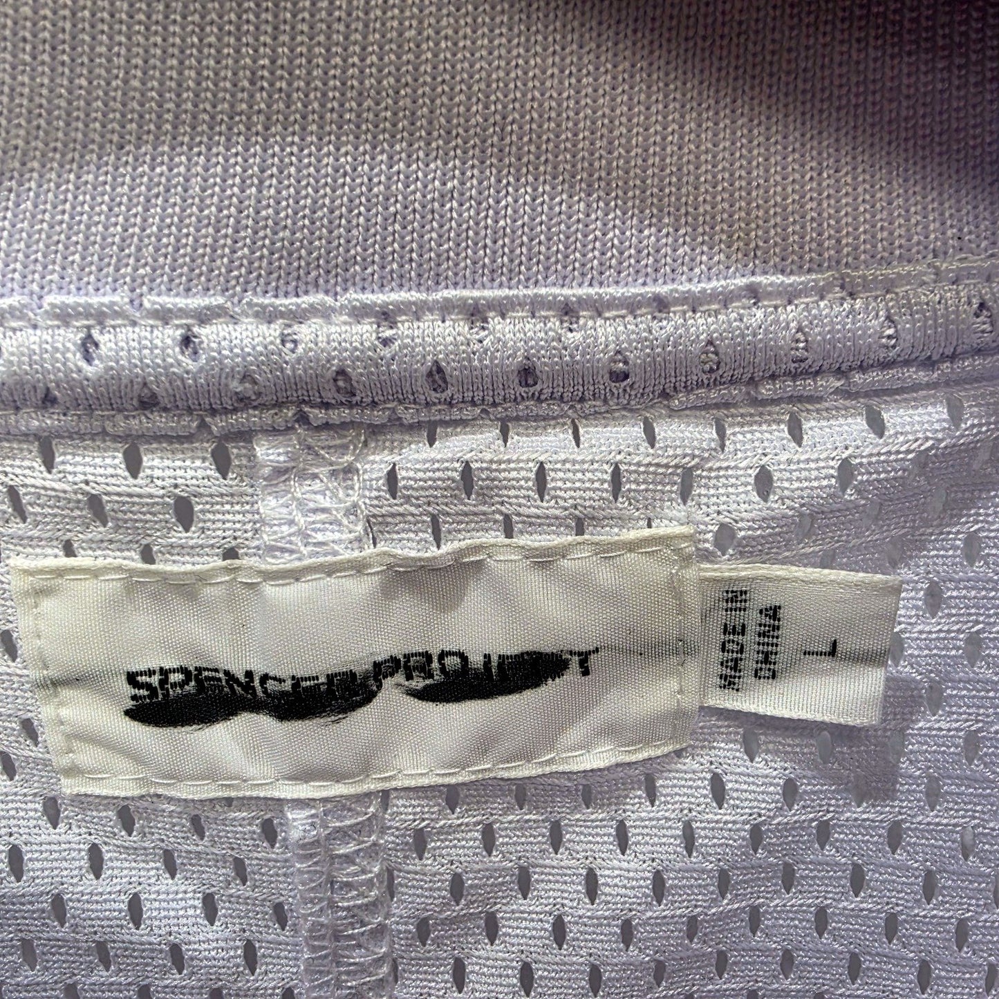 Spencer Project Mens Perforated Mesh Athletic Pullover Sweatshirt White NEW