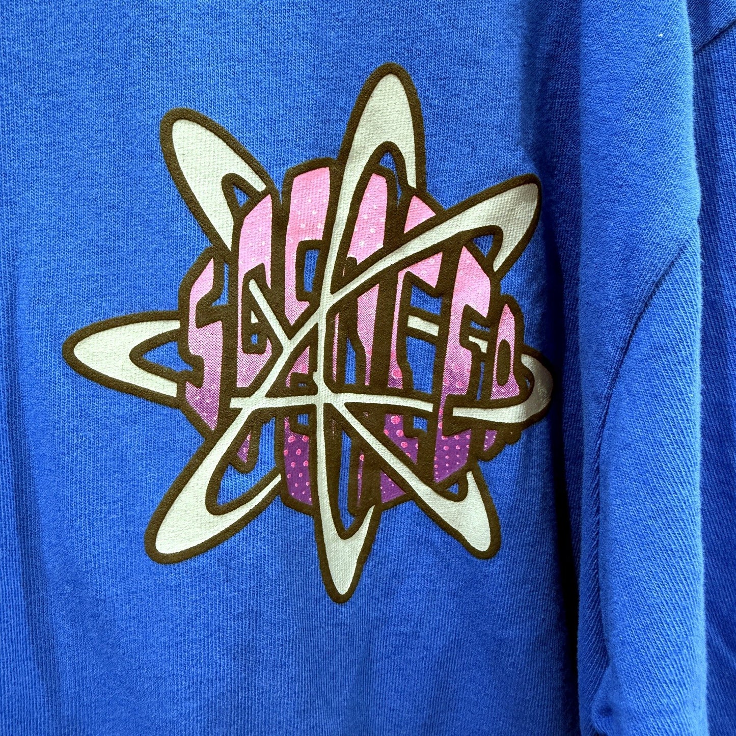 Spencer Project Mens Blue Graphic Print Pullover Sweatshirt XL NEW