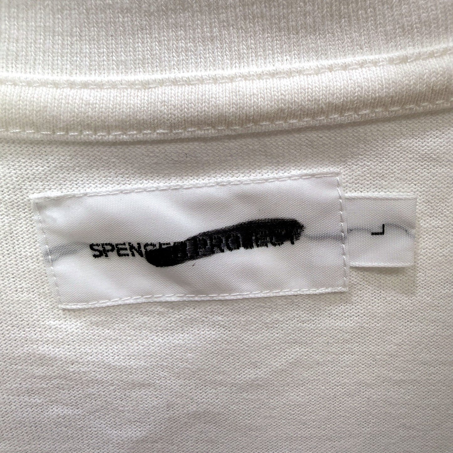 Spencer Project Mens White Cotton T-Shirt with Strawberry Print Size L NEW