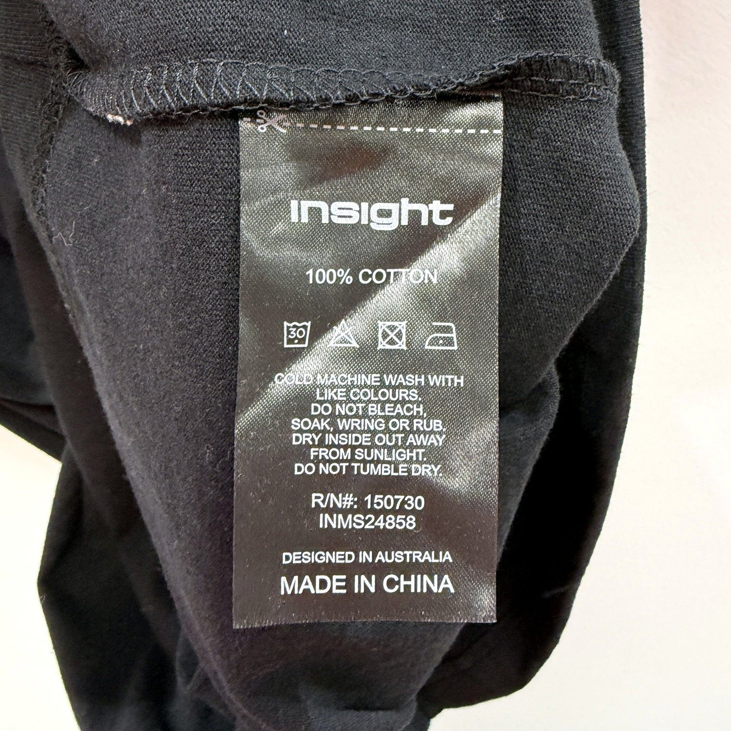 Insight Mens Comfortable Cotton Pullover Sweatshirt in Black XL NEW