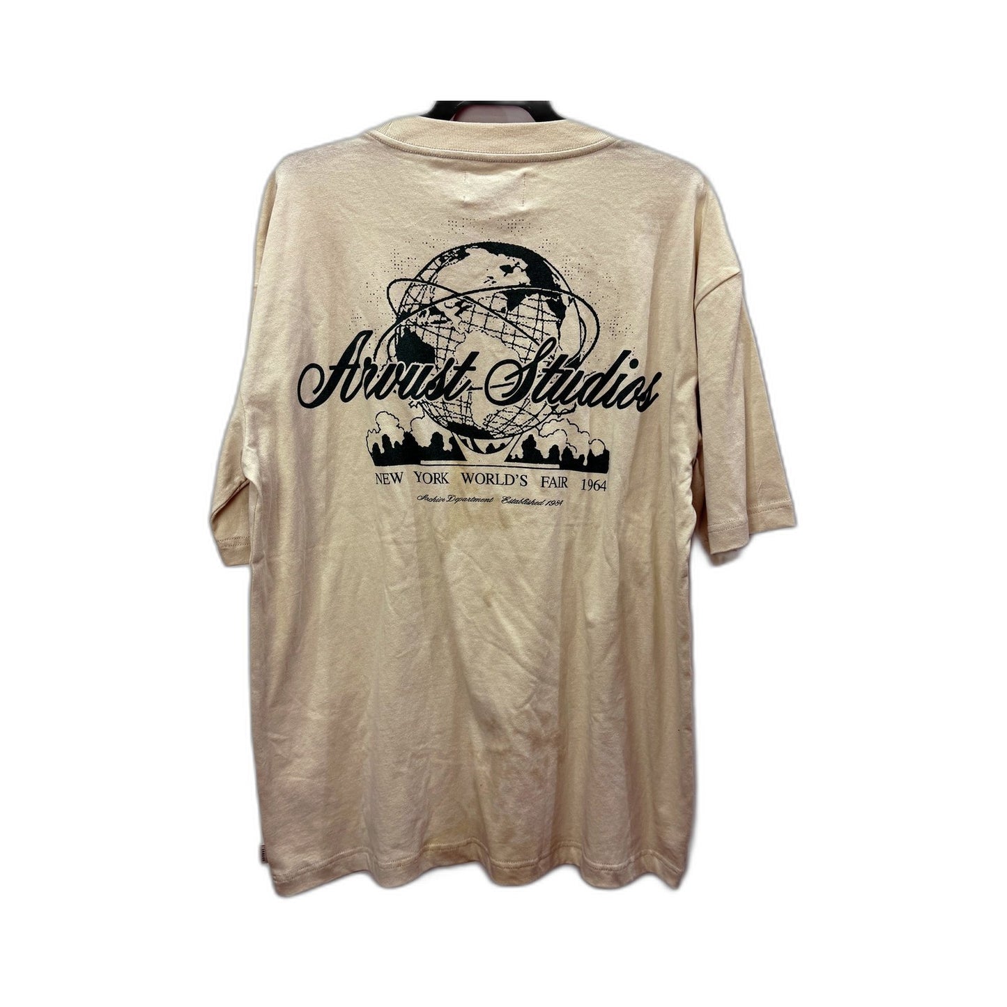 Arvust Mens T-Shirt Vintage Cotton Pullover Sweatshirt with Graphic Print in