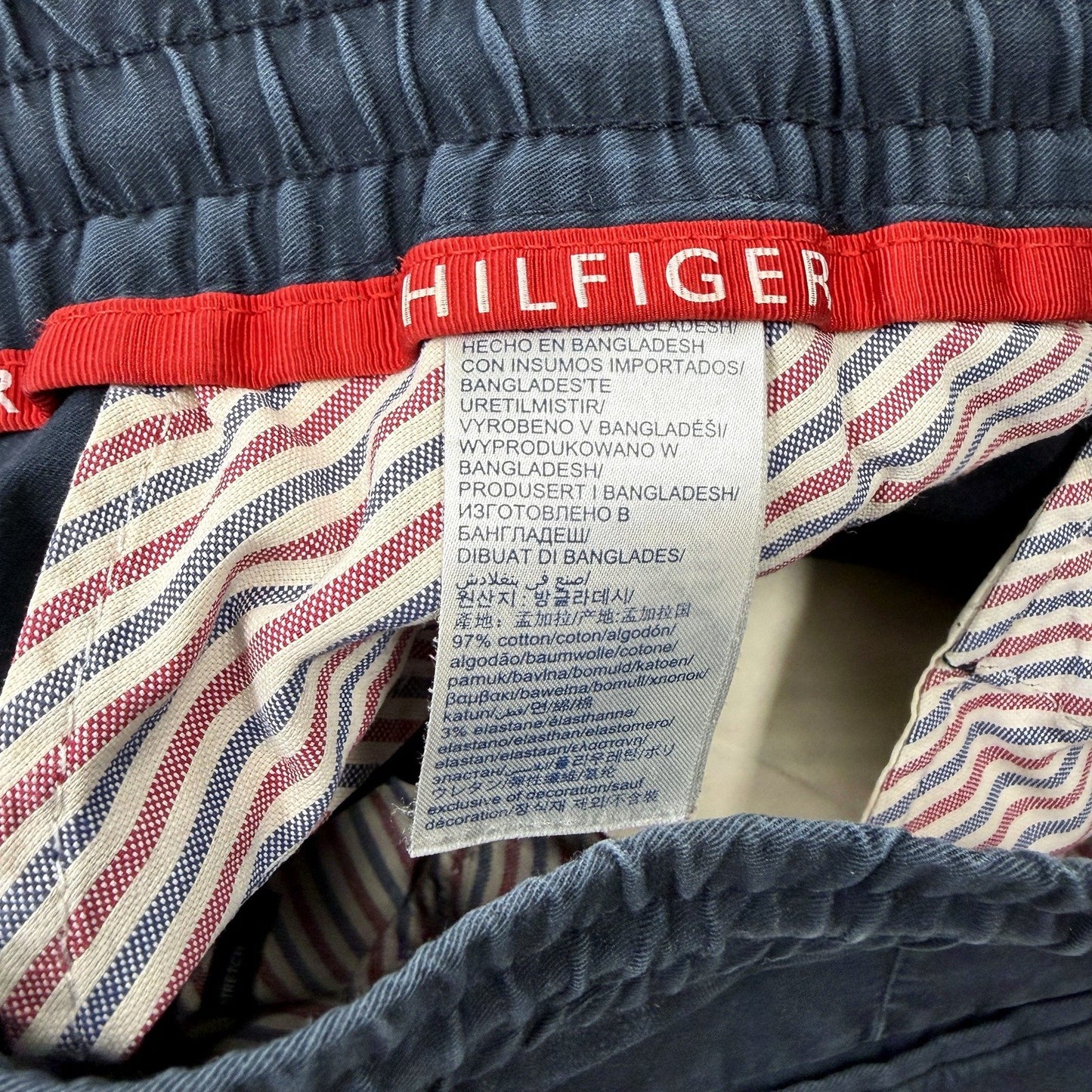 Tommy Hilfiger Mens Navy Blue Active Stretch Cotton Pants Size 30